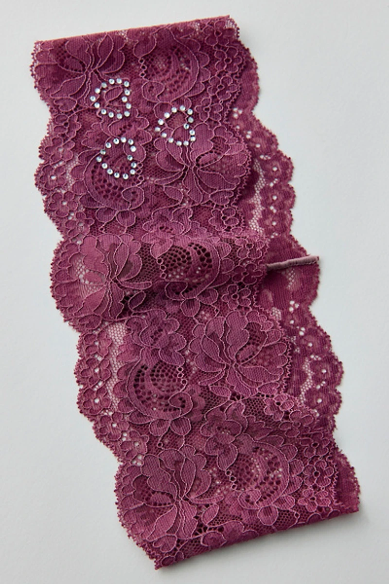 Julie Heart Gem Soft Lace Headband