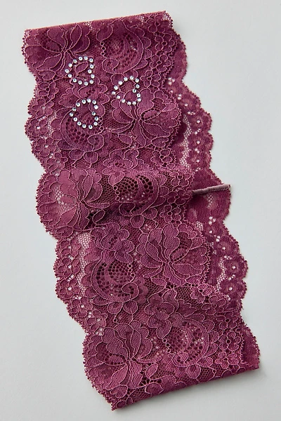 Julie Heart Gem Soft Lace Headband