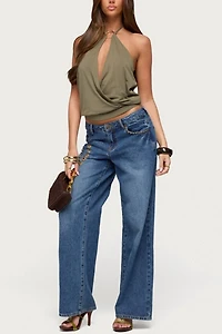 Edikted Metta Ring Cutout Halter Top