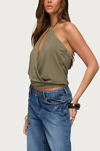 Edikted Metta Ring Cutout Halter Top