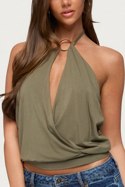 Edikted Metta Ring Cutout Halter Top