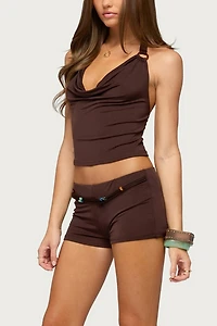 Edikted Janya Cowl Neck Halter Top