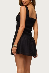 Edikted Harmonie Tie Front Mini Dress