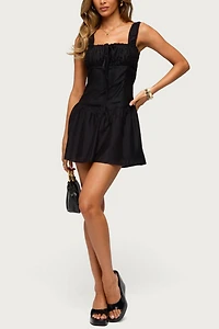 Edikted Harmonie Tie Front Mini Dress
