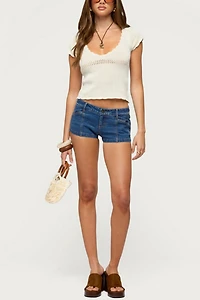 Edikted Caelyn Knit V Neck Top