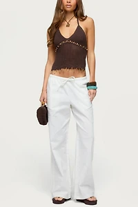 Edikted Jenn Bead Crochet Backless Top