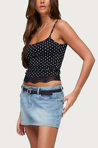 Edikted Lyle Lacey Polka Dot Top