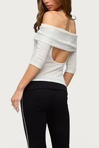Edikted Thais Foldover Backless Top