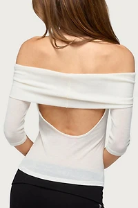 Edikted Thais Foldover Backless Top