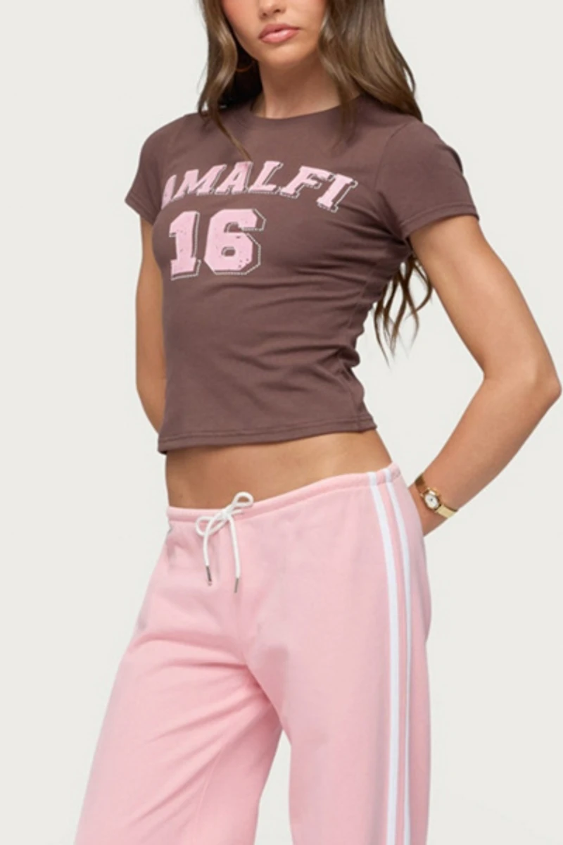 Edikted Amalfi Contrast T Shirt