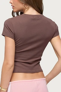 Edikted Amalfi Contrast T Shirt