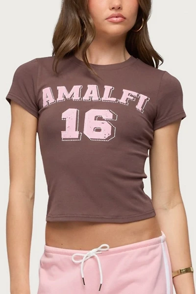 Edikted Amalfi Contrast T Shirt