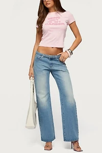 Edikted Full Time Hot Girl T Shirt