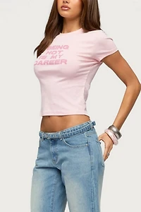 Edikted Full Time Hot Girl T Shirt