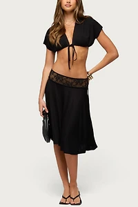 Edikted Kaylea Tie Front Backless Crop Top
