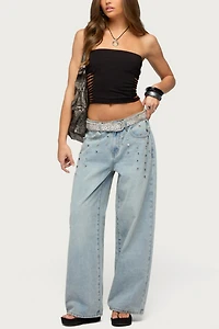 Edikted Kelcy Shredded Built Bra Top