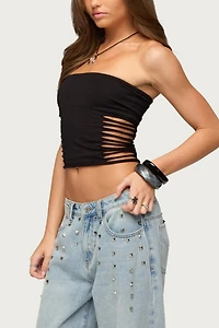 Edikted Kelcy Shredded Built Bra Top