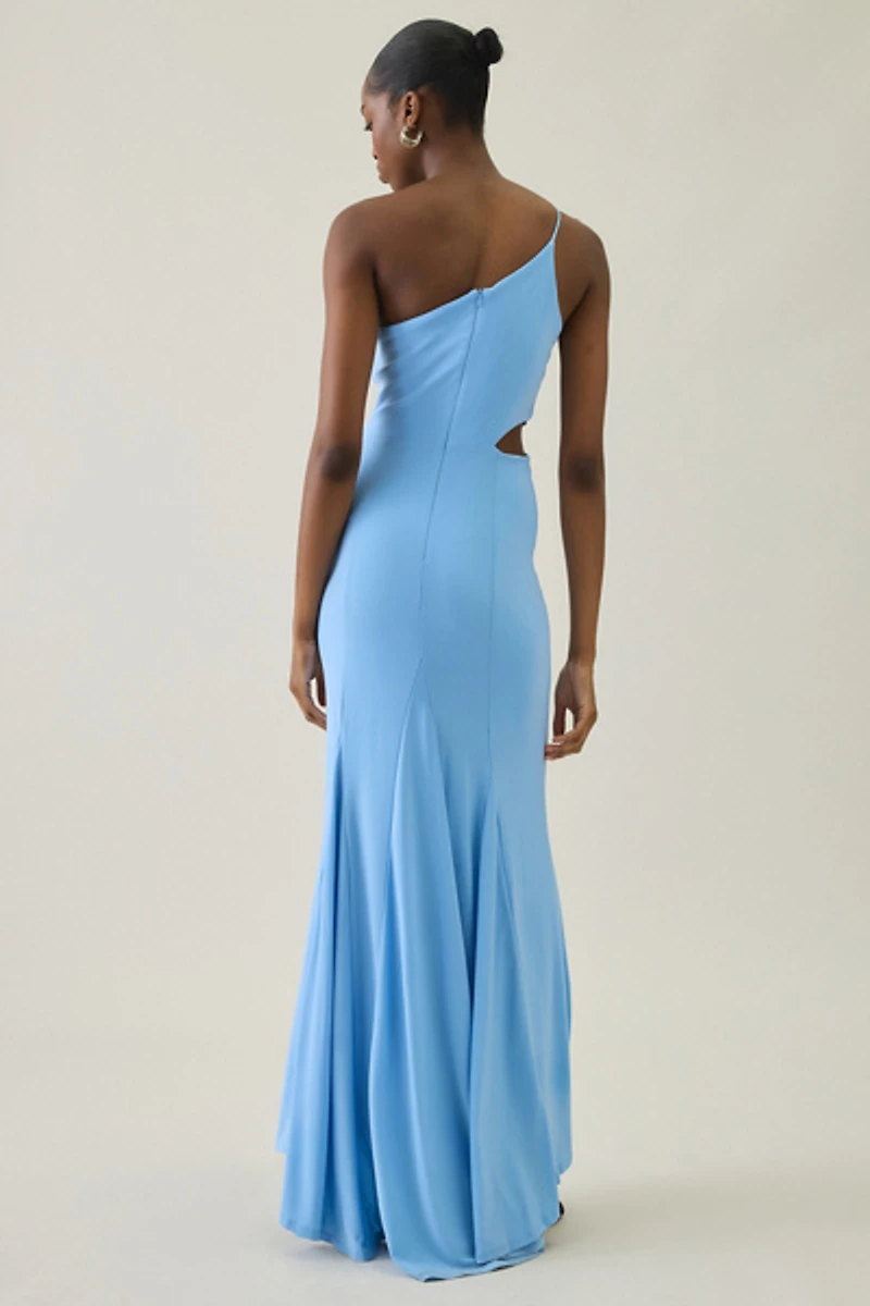 UO Maya Asymmetric Cutout One-Shoulder Maxi Dress