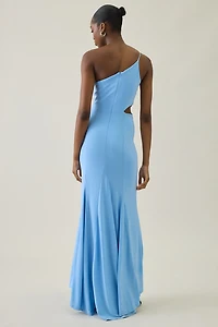 UO Maya Asymmetric Cutout One-Shoulder Maxi Dress