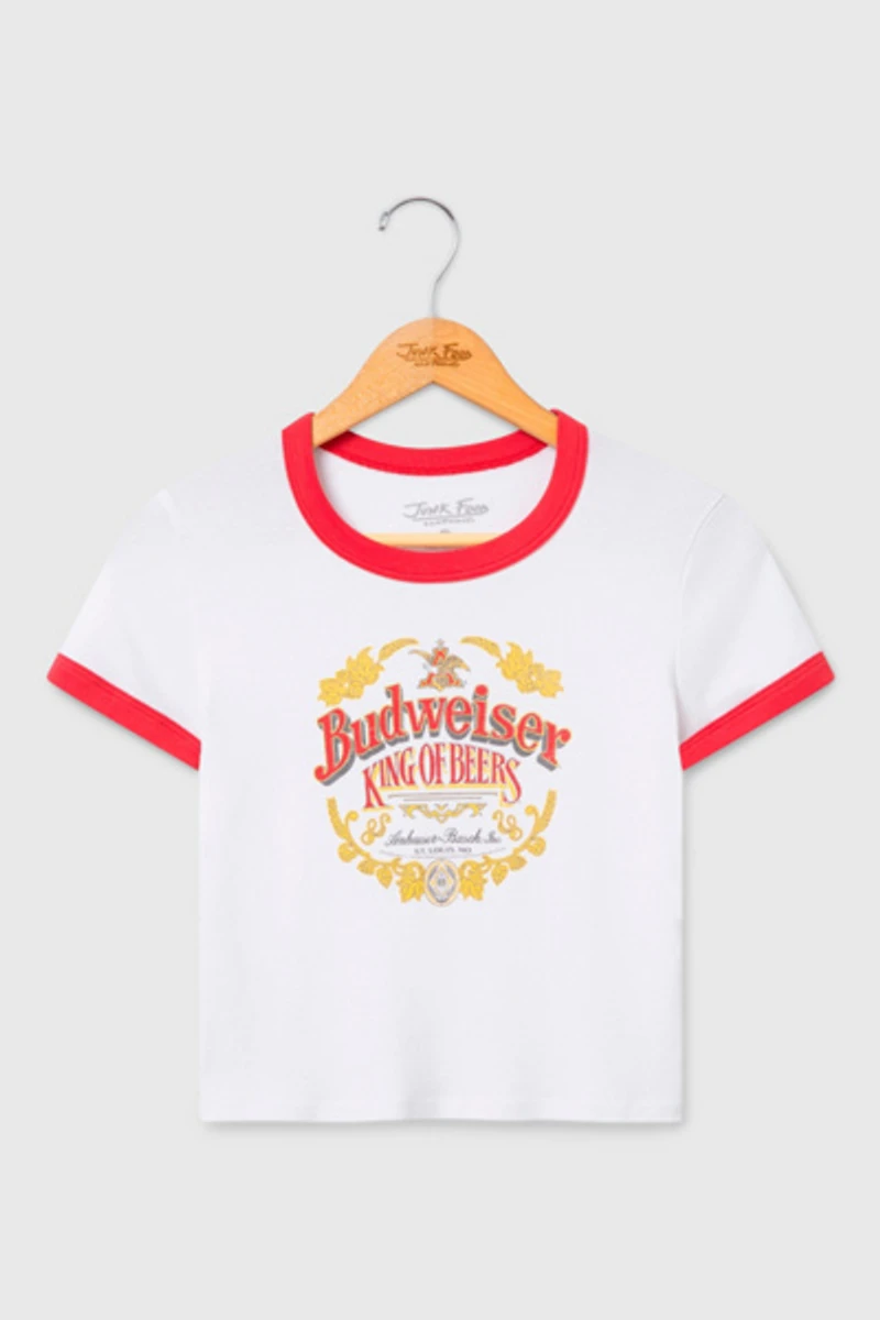 Junk Food Budweiser Ringer Baby Tee