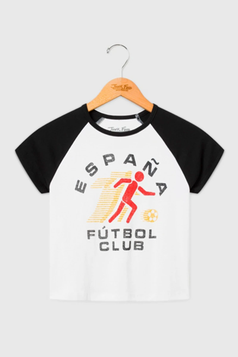 Junk Food Espana Futbol Club Baby Raglan Tee