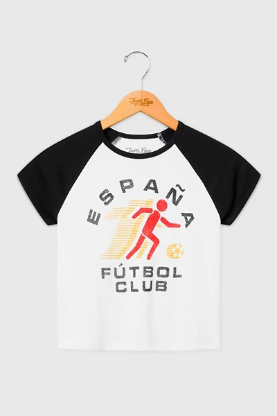 Junk Food Espana Futbol Club Baby Raglan Tee