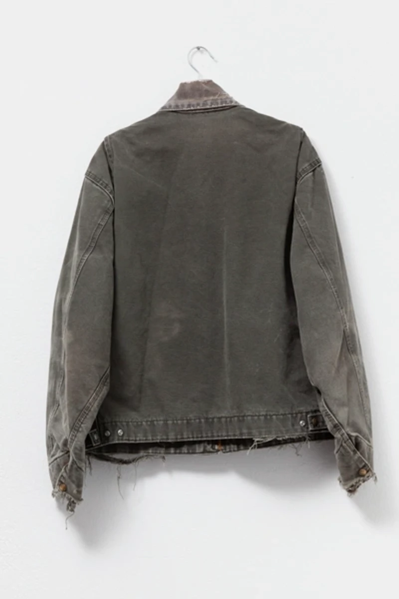 Vintage Y2K Carhartt Distressed Green Detroit Jacket