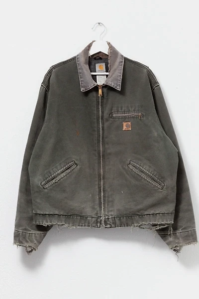 Vintage Y2K Carhartt Distressed Green Detroit Jacket