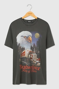 Junk Food Budweiser Semi Truck Vintage Tee