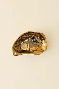 Oyster Plated Ceramic Catch-All Dish