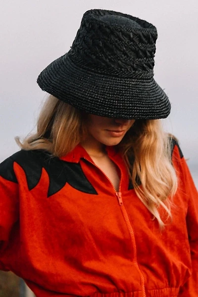 Wyeth Fina Raffia Crochet Bucket Hat