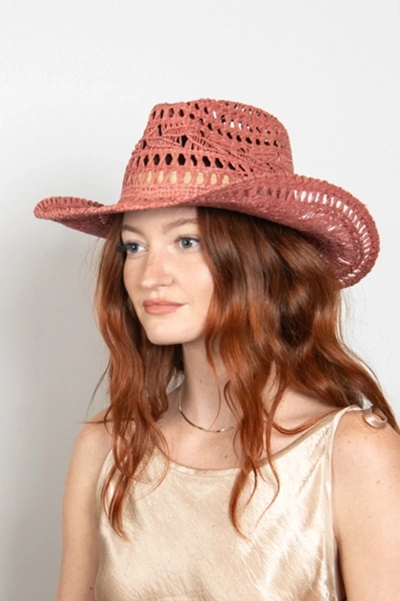Wyeth Rocky Raffia Straw Cowboy Hat