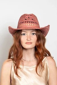 Wyeth Rocky Raffia Straw Cowboy Hat