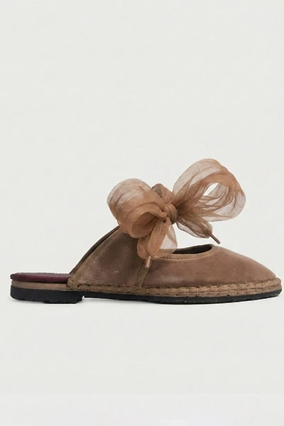 Flabelus Women's Mesh Bow Cinna Mary Janes
