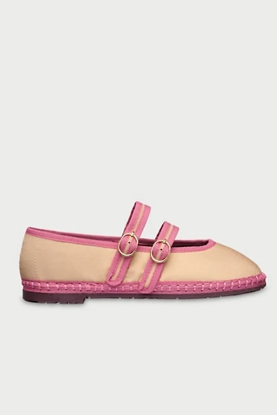 Flabelus Women's Linen Claire Mary Janes