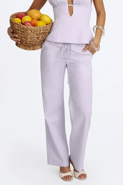 Miss Circle Laureen Linen Straight Pants