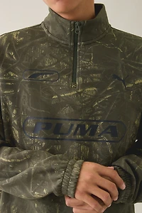 Puma Sports Allover Camo Quarter-Zip Sweatshirt