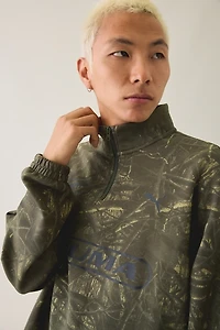 Puma Sports Allover Camo Quarter-Zip Sweatshirt