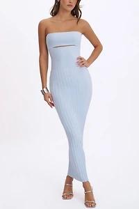 Miss Circle Yasmine Bamboo Knit Cutout Maxi Dress