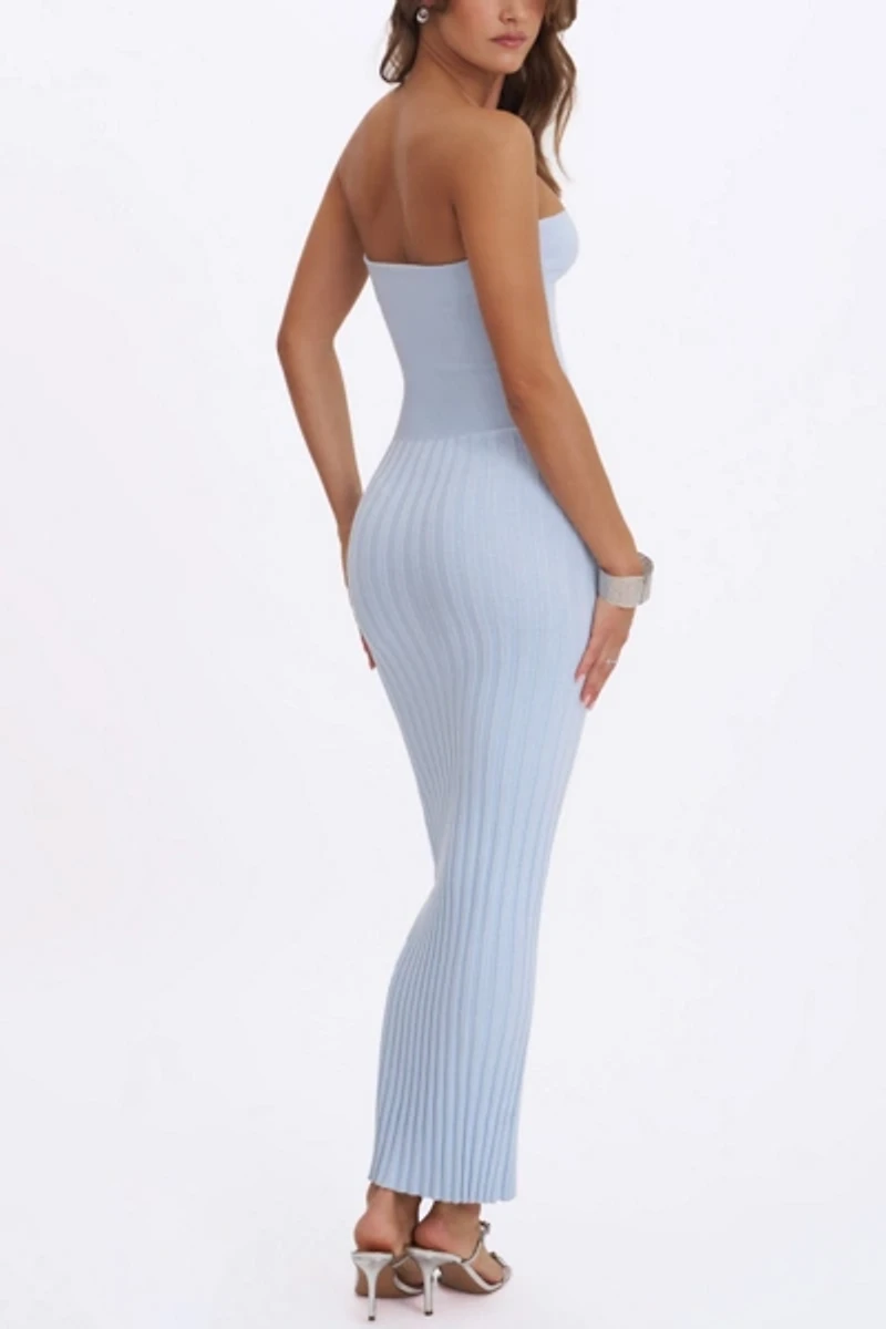 Miss Circle Yasmine Bamboo Knit Cutout Maxi Dress