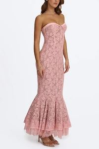 Miss Circle Rosalyn Lace Sweetheart Maxi Mermaid Dress