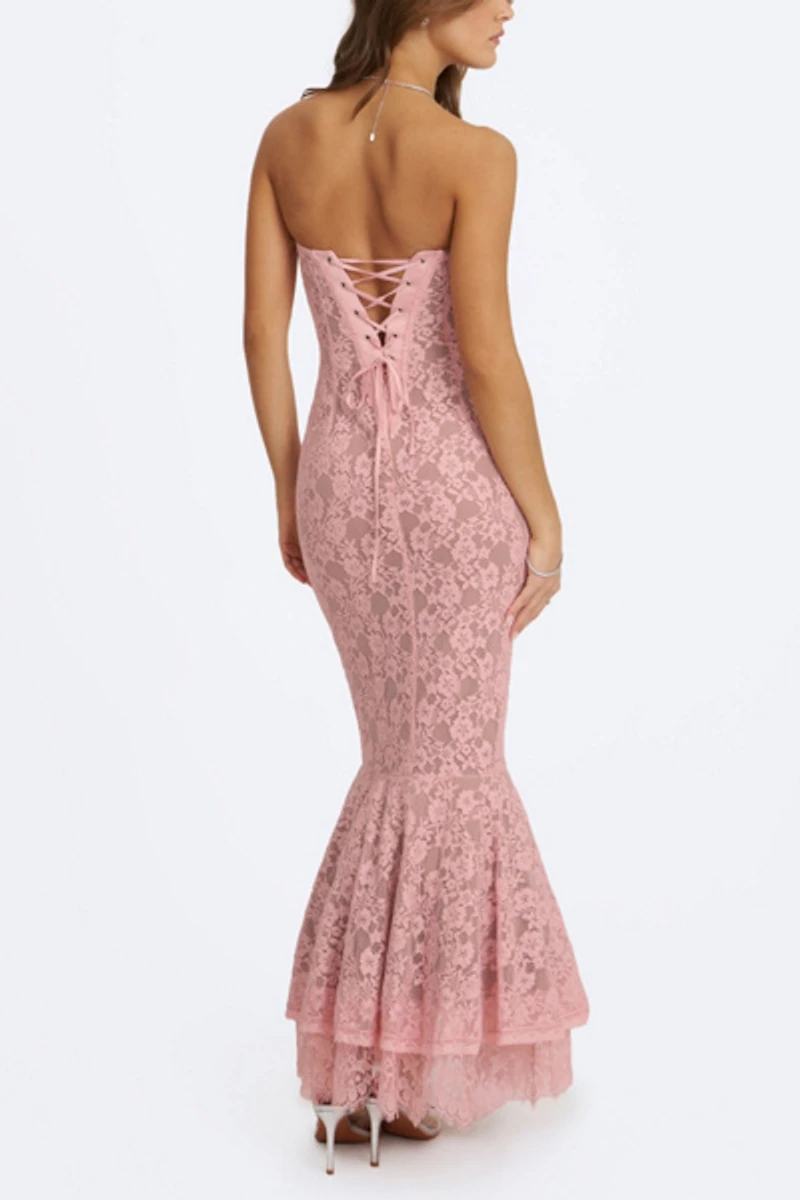 Miss Circle Rosalyn Lace Sweetheart Maxi Mermaid Dress