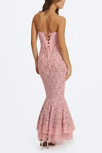 Miss Circle Rosalyn Lace Sweetheart Maxi Mermaid Dress