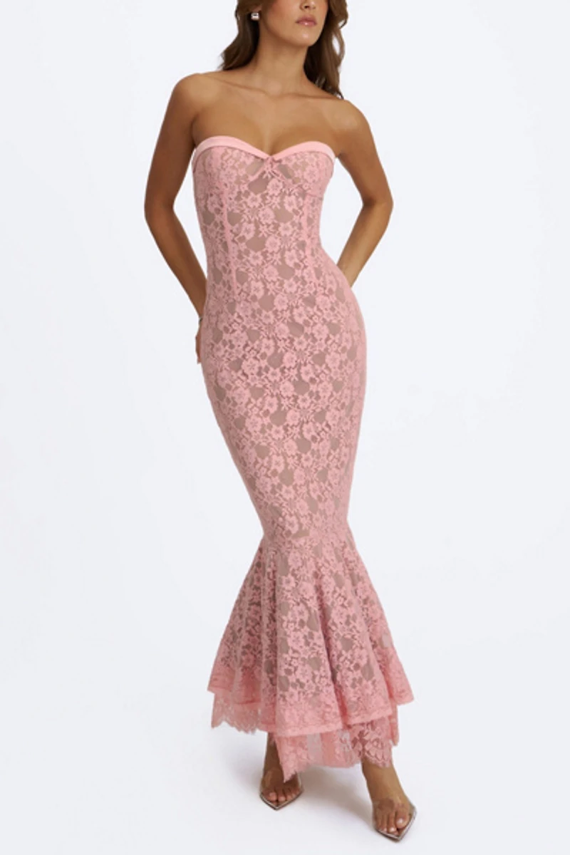 Miss Circle Rosalyn Lace Sweetheart Maxi Mermaid Dress