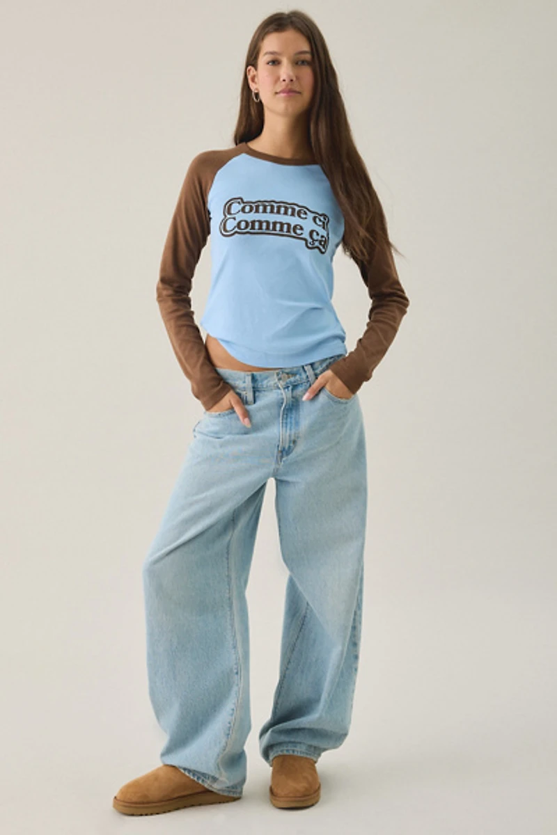 Comme Ci Ça Graphic Raglan Long Sleeve Tee