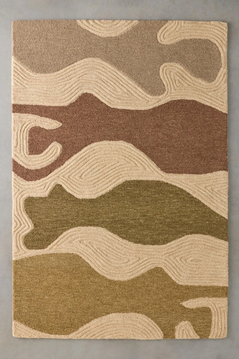 Rush Abstract Hand-Tufted Wool Rug
