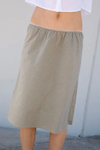RAT BOI Woven Bias Midi Slip Skirt