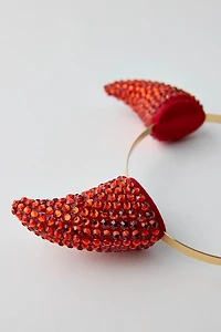 Rhinestone Devil Ears Headband