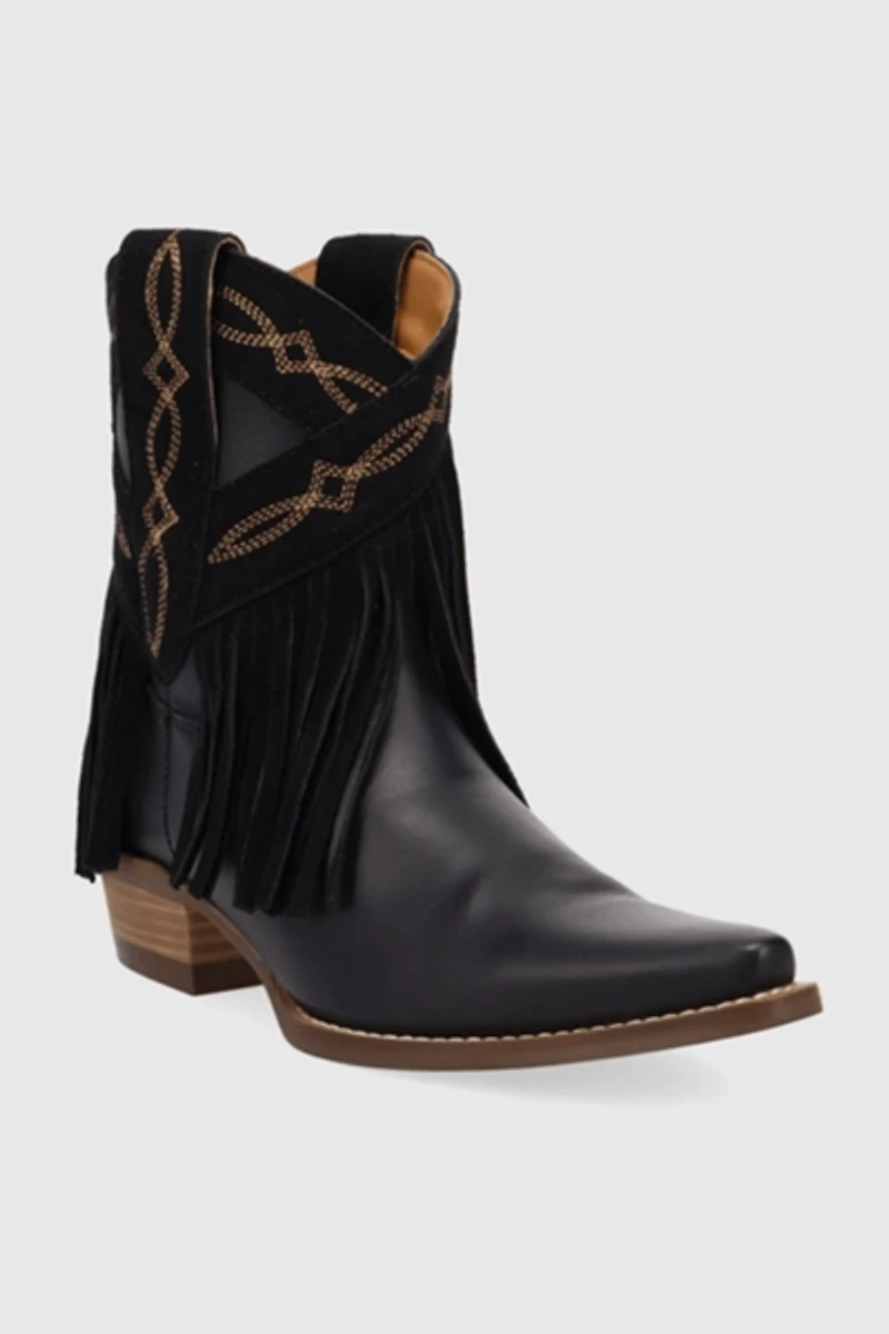 Dingo Last Ride Leather Fringe Bootie