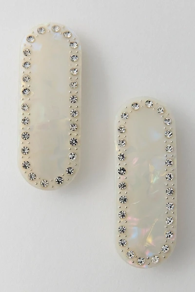 Chrome Hair Clips Set